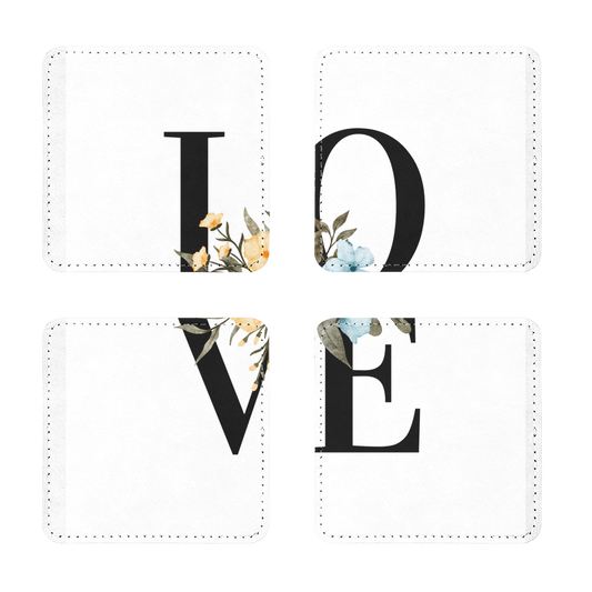 Love Collection Sublimation Coasters Pack of Four