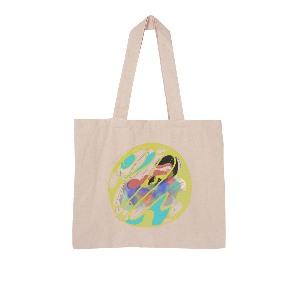 Boho in Circle Large Organic Tote Bag